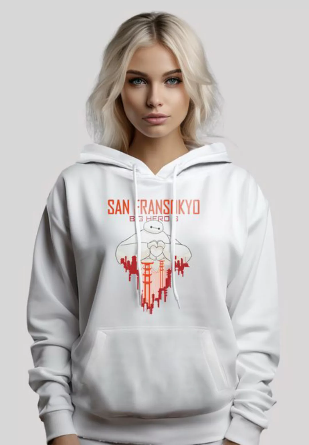 F4NT4STIC Kapuzenpullover "Big Hero 6 Baymax San Fransokyo Heart", Premium günstig online kaufen