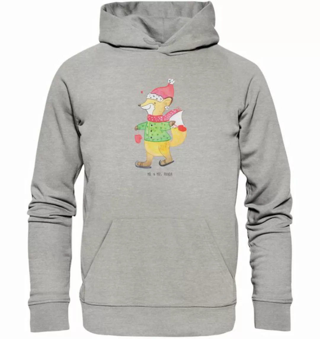 Mr. & Mrs. Panda Hoodie Fuchs Schlittschuhe Größe XXL - Heather Grey - Gesc günstig online kaufen