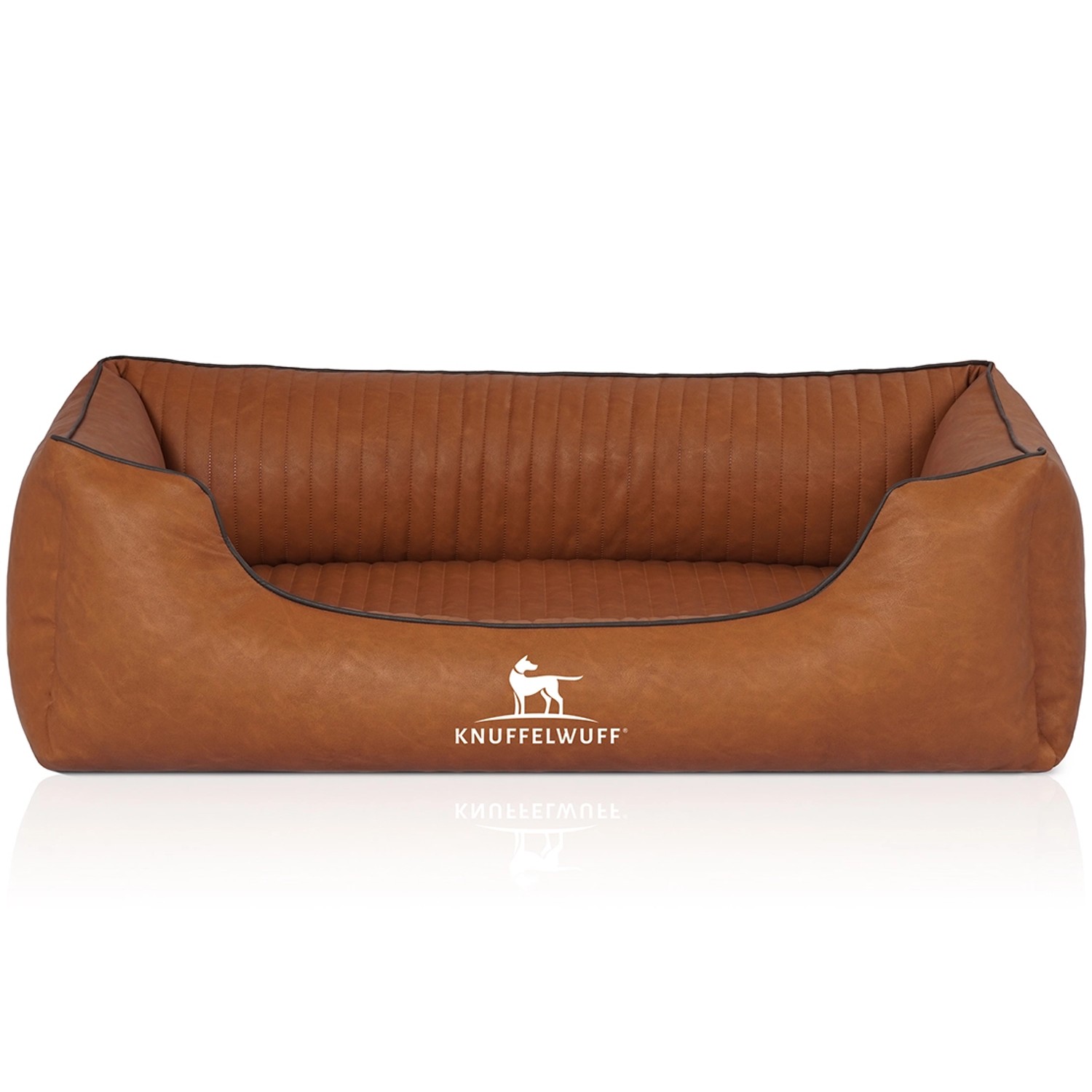 Knuffelwuff Hundebett Chesapeake Orthopädisch Kunstleder M-L 85 x 63cm Rust günstig online kaufen