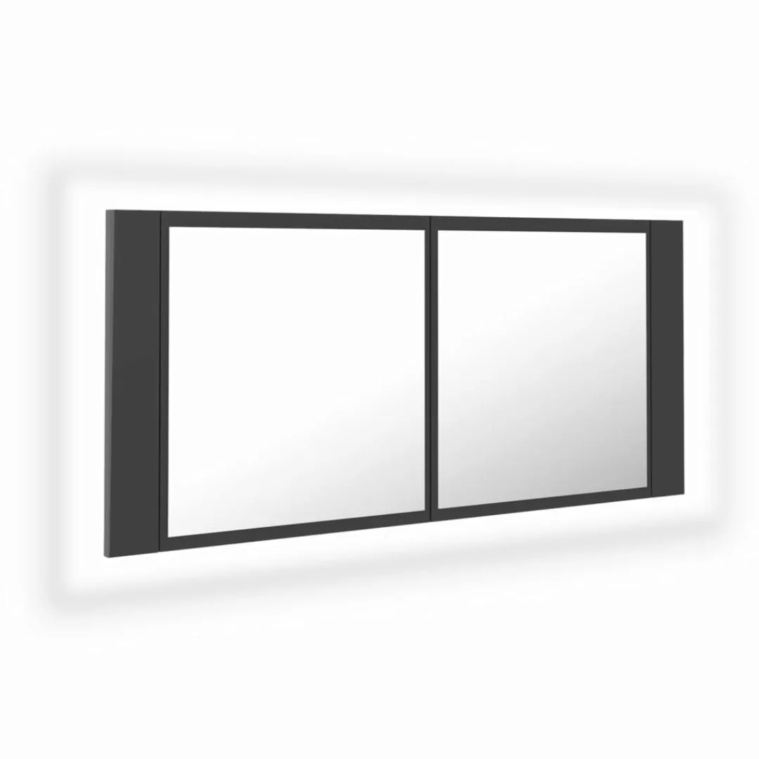 Led-bad-spiegelschrank Grau 100x12x45 Cm günstig online kaufen