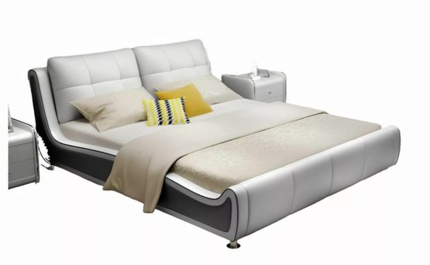 Xlmoebel Bett Luxuriöses Doppelbett mit edlem Polsterdesign für das Schlafz günstig online kaufen