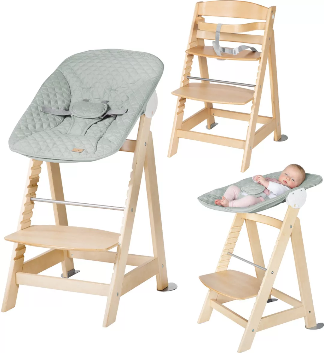 roba® Hochstuhl »Treppenhochstuhl 2-in-1 Set Style, Born Up« günstig online kaufen