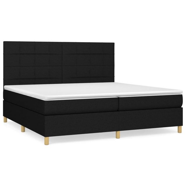 vidaXL Bettgestell Boxspringbett mit Matratze Schwarz 200x200 cm Stoff Bett günstig online kaufen