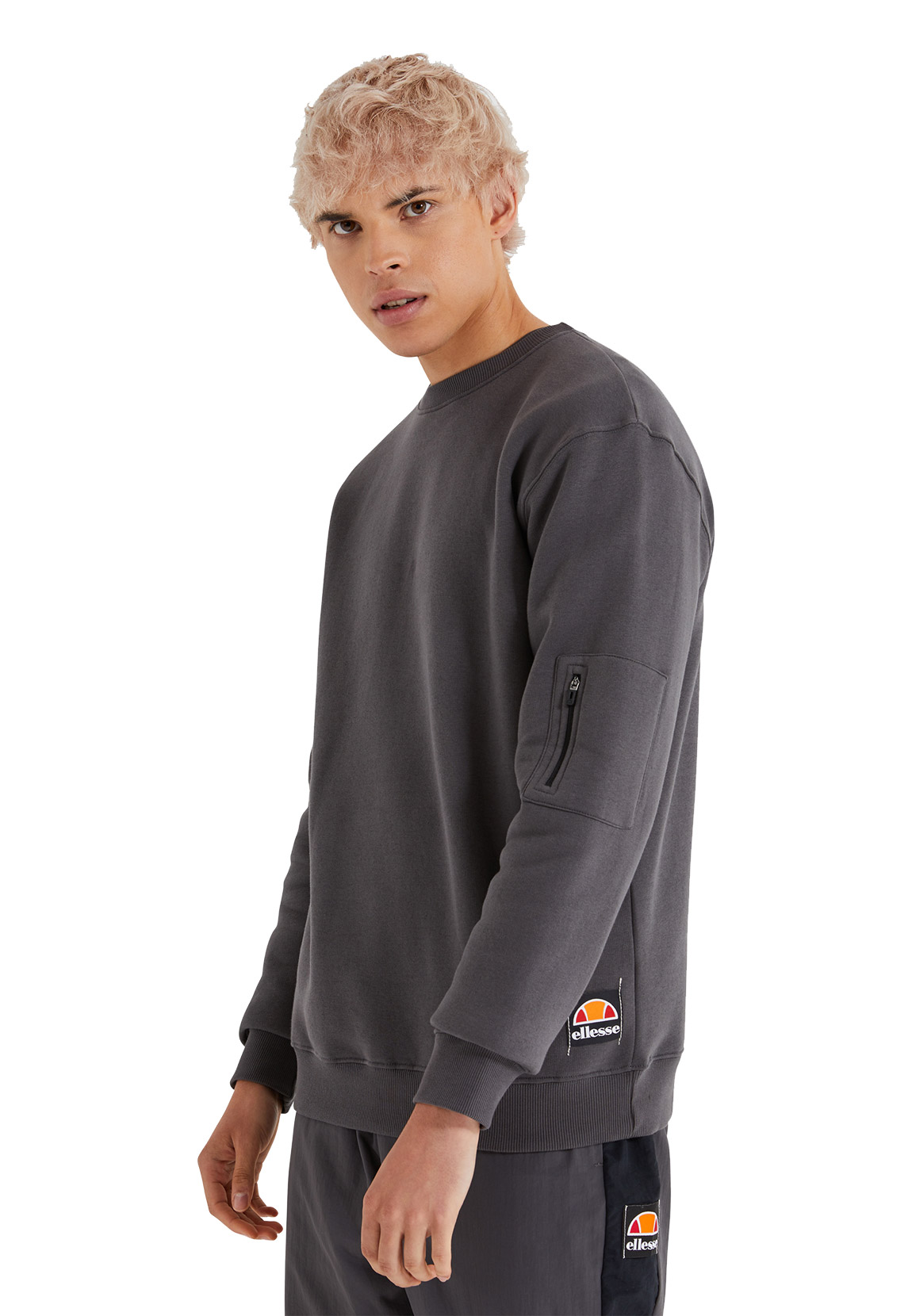 Ellesse Herren Sweater FELES SWEATSHIRT Dark Grey Dunkelgrau günstig online kaufen