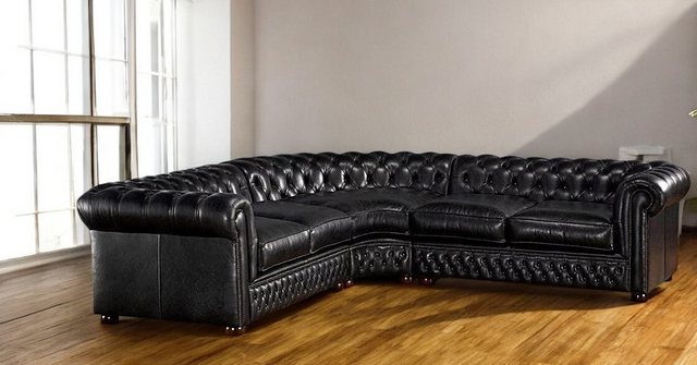 JVmoebel Ecksofa Chesterfield Ecksofa Sofa Couch Polster Eckgarnitur Leders günstig online kaufen