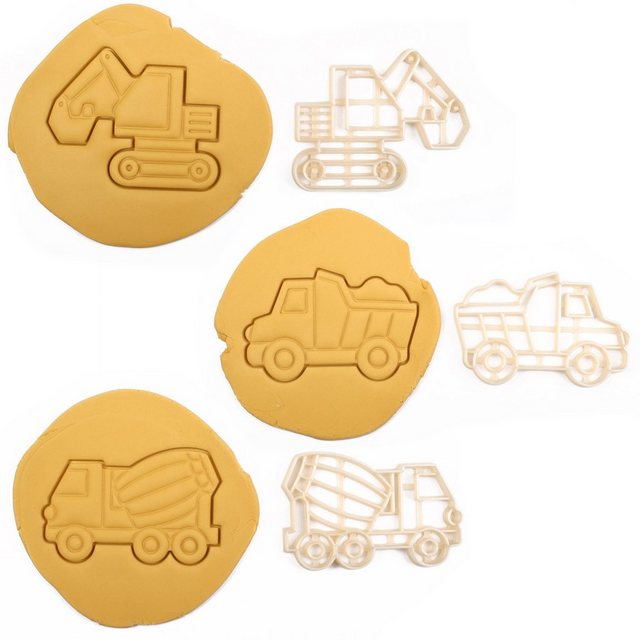 Kreative Feder Ausstechform 3D-Ausstechform „Bau-Fahrzeuge 1“- Präge-Ausste günstig online kaufen