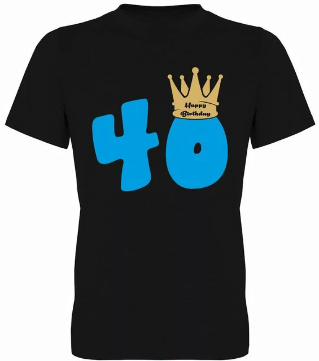 G-graphics T-Shirt 40 – Happy Birthday – mit Krone Herren T-Shirt, mit tren günstig online kaufen