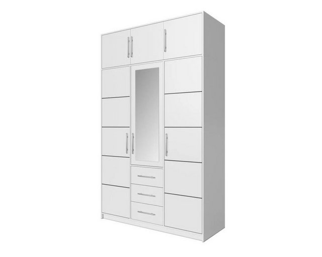 Deine Möbel 24 Kleiderschrank LABOO Drehtürenschrank 150 200 240 cm Weiss m günstig online kaufen