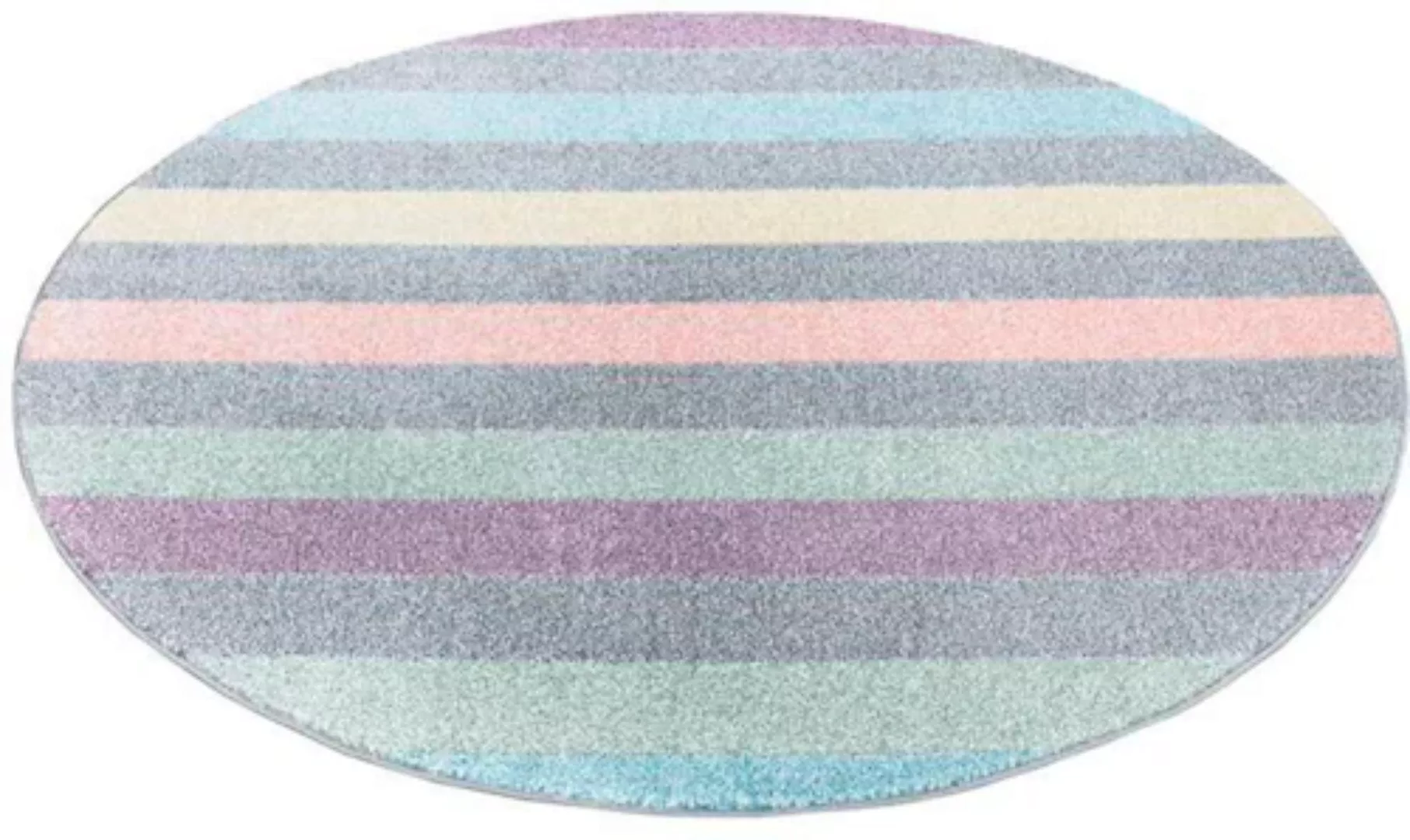Carpet City Teppich »YOUNG955«, rund, Bunter Kinderteppich mit Streifen-Mus günstig online kaufen