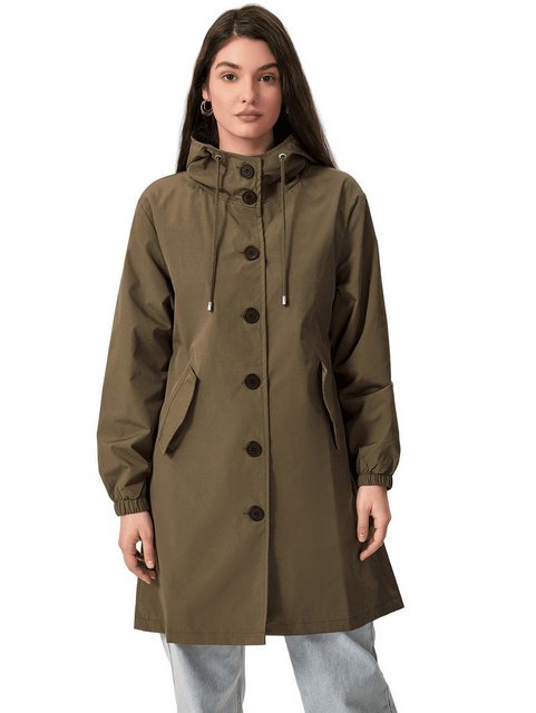 Nebelmeer Funktionsjacke Herbst wasserdichte Kapuzen Trenchcoat Damen lässi günstig online kaufen