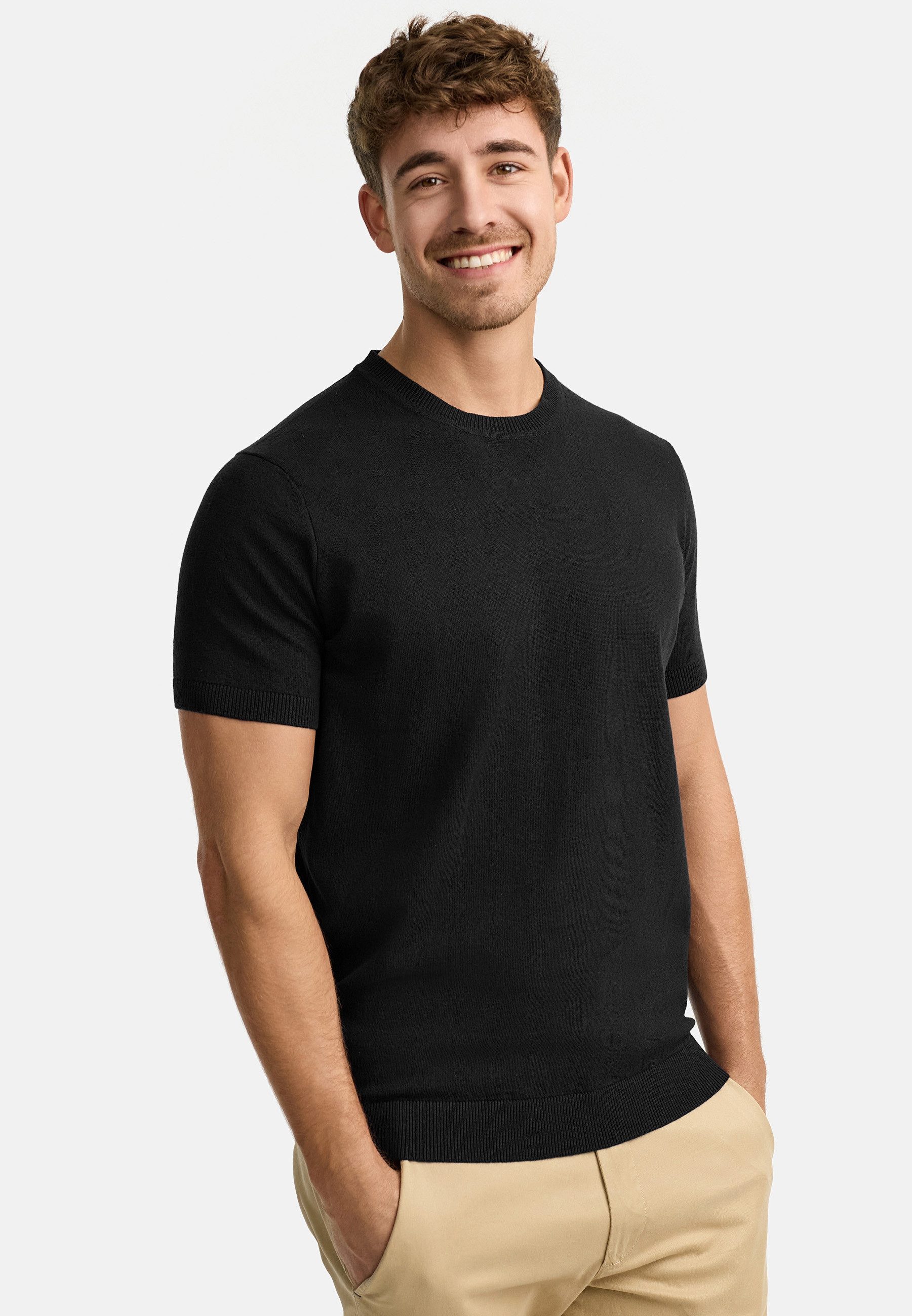 Indicode T-Shirt INVasko T-Shirt Feinstrick mit günstig online kaufen