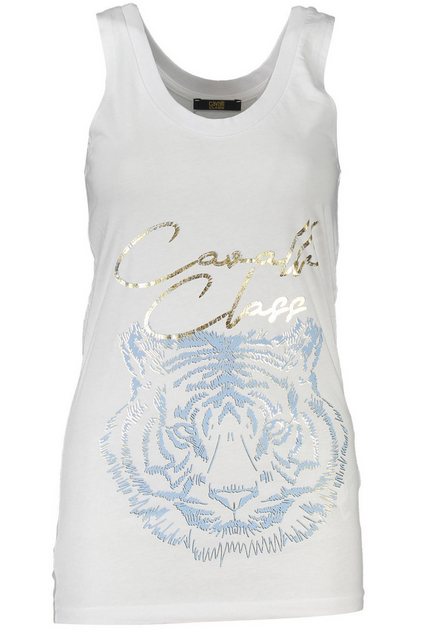 Cavalli Class T-Shirt Elegantes Damenshirt: Weißes Tanktop mit Print und günstig online kaufen