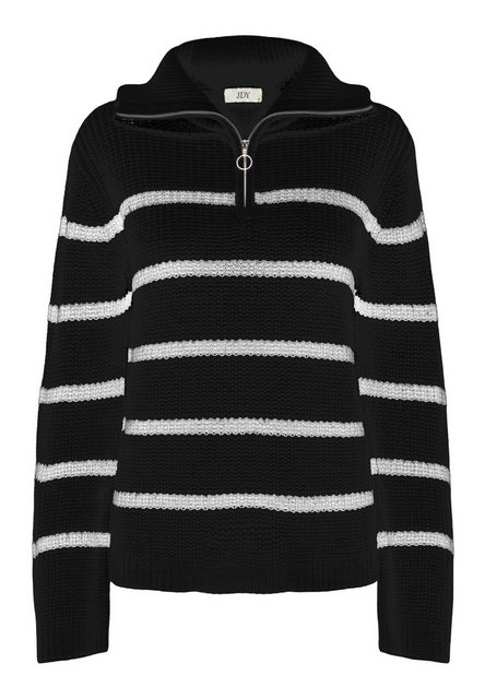 JACQUELINE de YONG Strickpullover Gestreifter Troyer Strickpullover Langarm günstig online kaufen