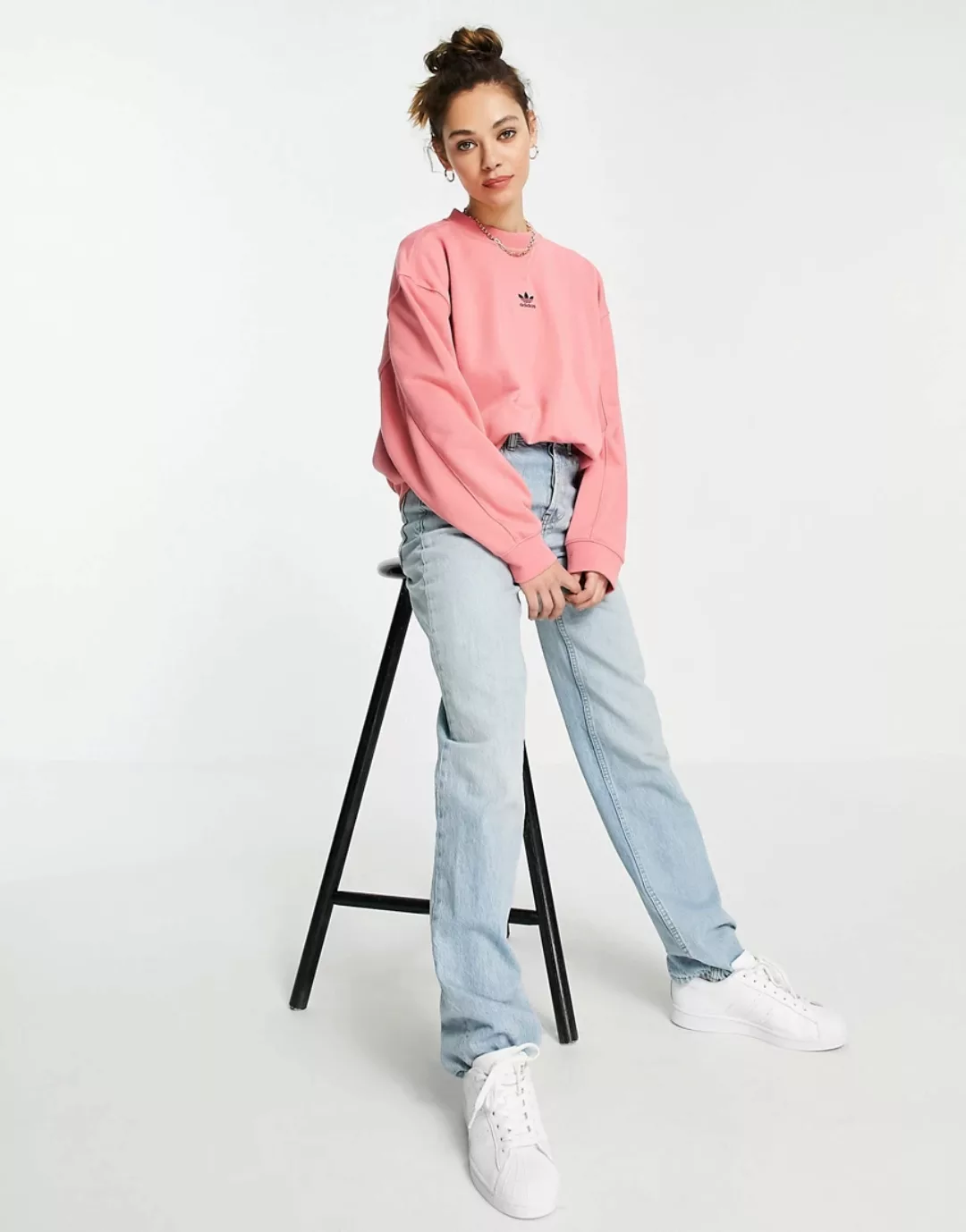 Adidas Originals Trefoil Essentials Pullover 36 Hazy Rose günstig online kaufen