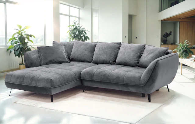 exxpo - sofa fashion Ecksofa "Midway mit einfacher Easy-Lift-Bettfunktion, günstig online kaufen