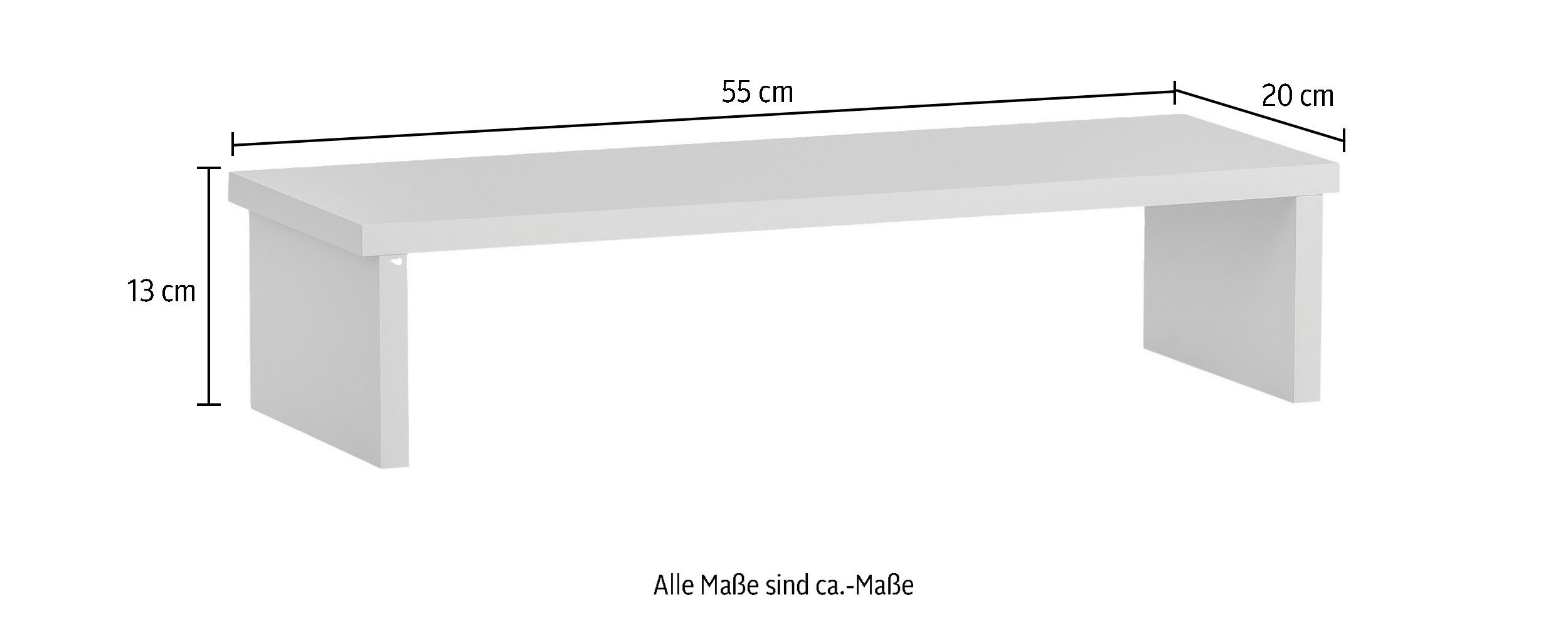 welltime Schreibtischaufsatz Baku, Bildschirmaufsatz, Breite 55 günstig online kaufen