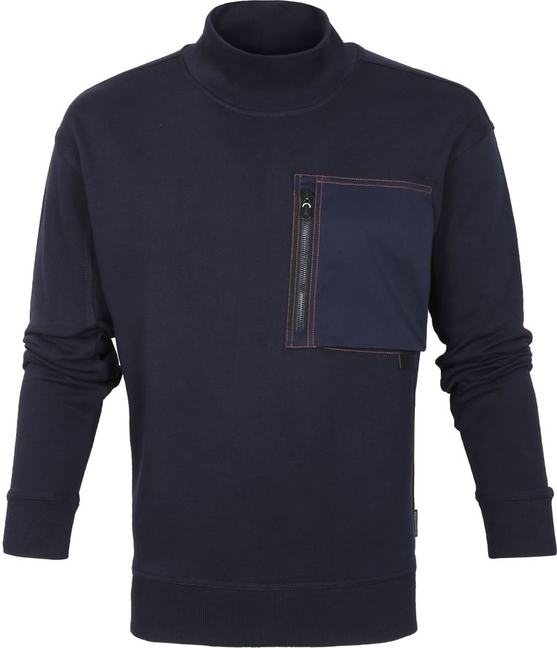 Scotch and Soda Sweater Brusttasche Navy - Größe L günstig online kaufen