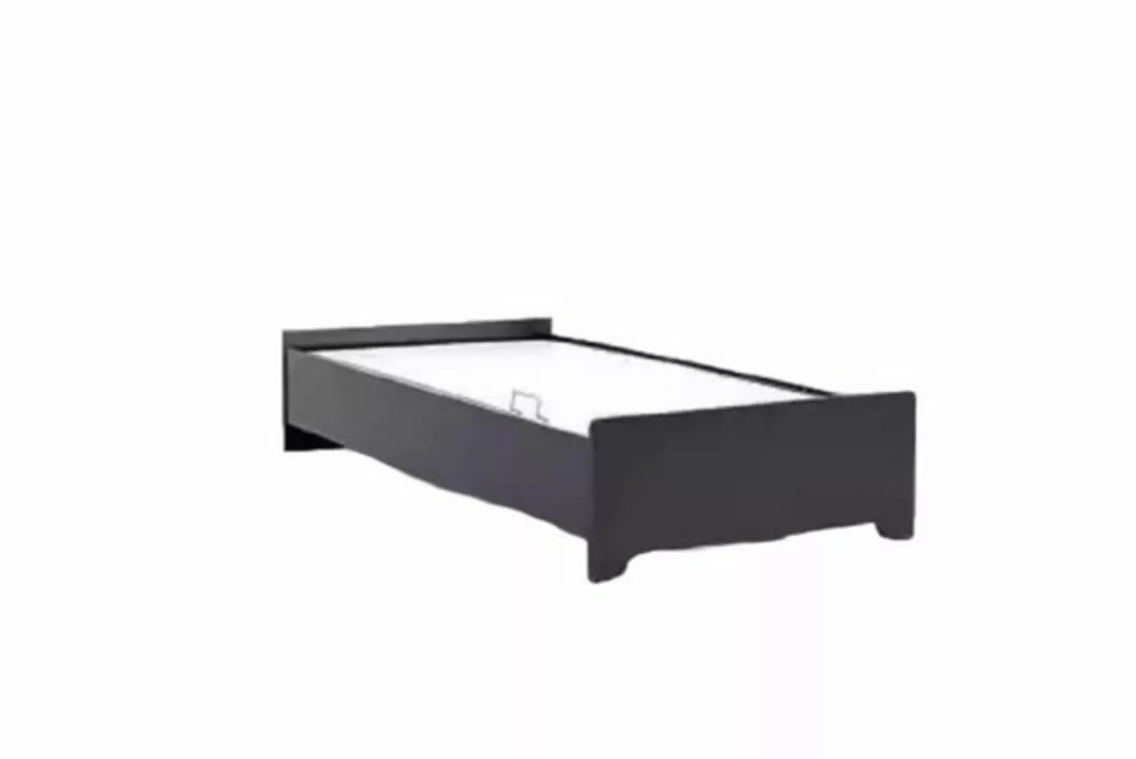 Xlmoebel Kinderbett Neues modernes schwarzes Kinderbett Holzmöbel 100x200cm günstig online kaufen