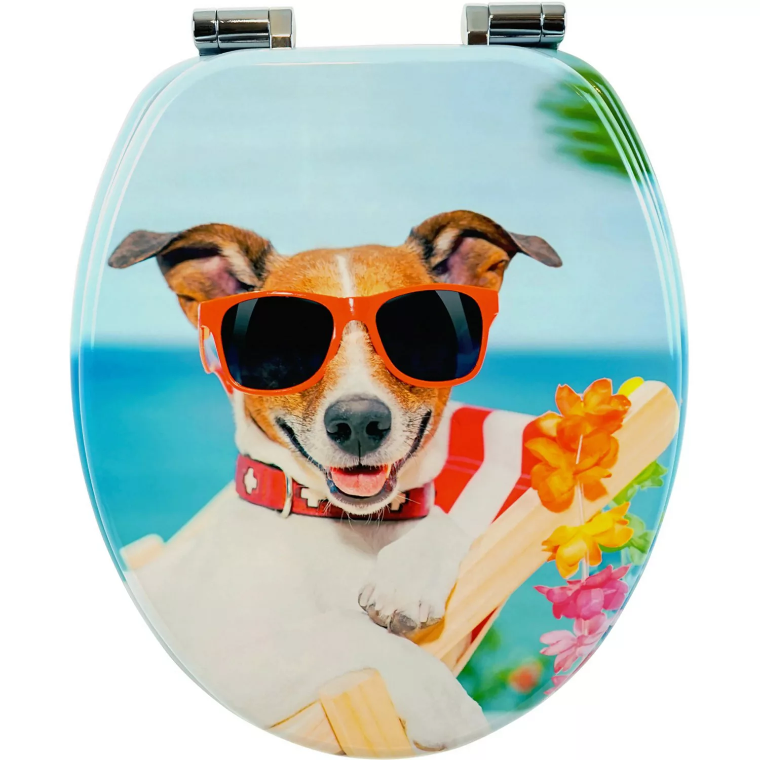Sanfino WC Sitz Sunny Dog Toilettendeckel mit Absenkautomatik aus Holz günstig online kaufen