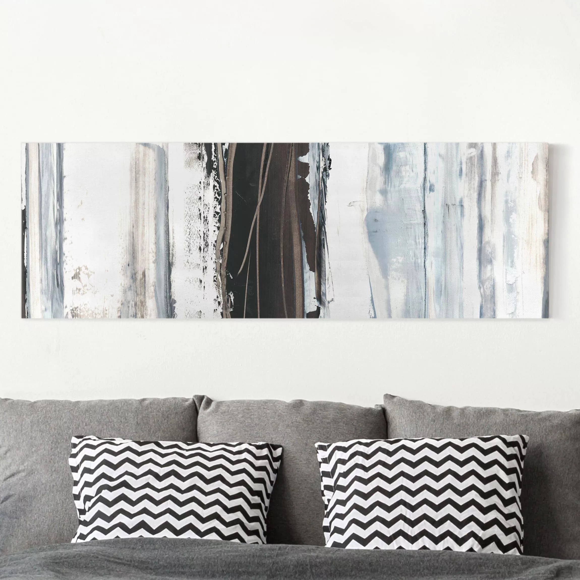 Leinwandbild Abstrakt - Panorama Eisiger Horizont II günstig online kaufen