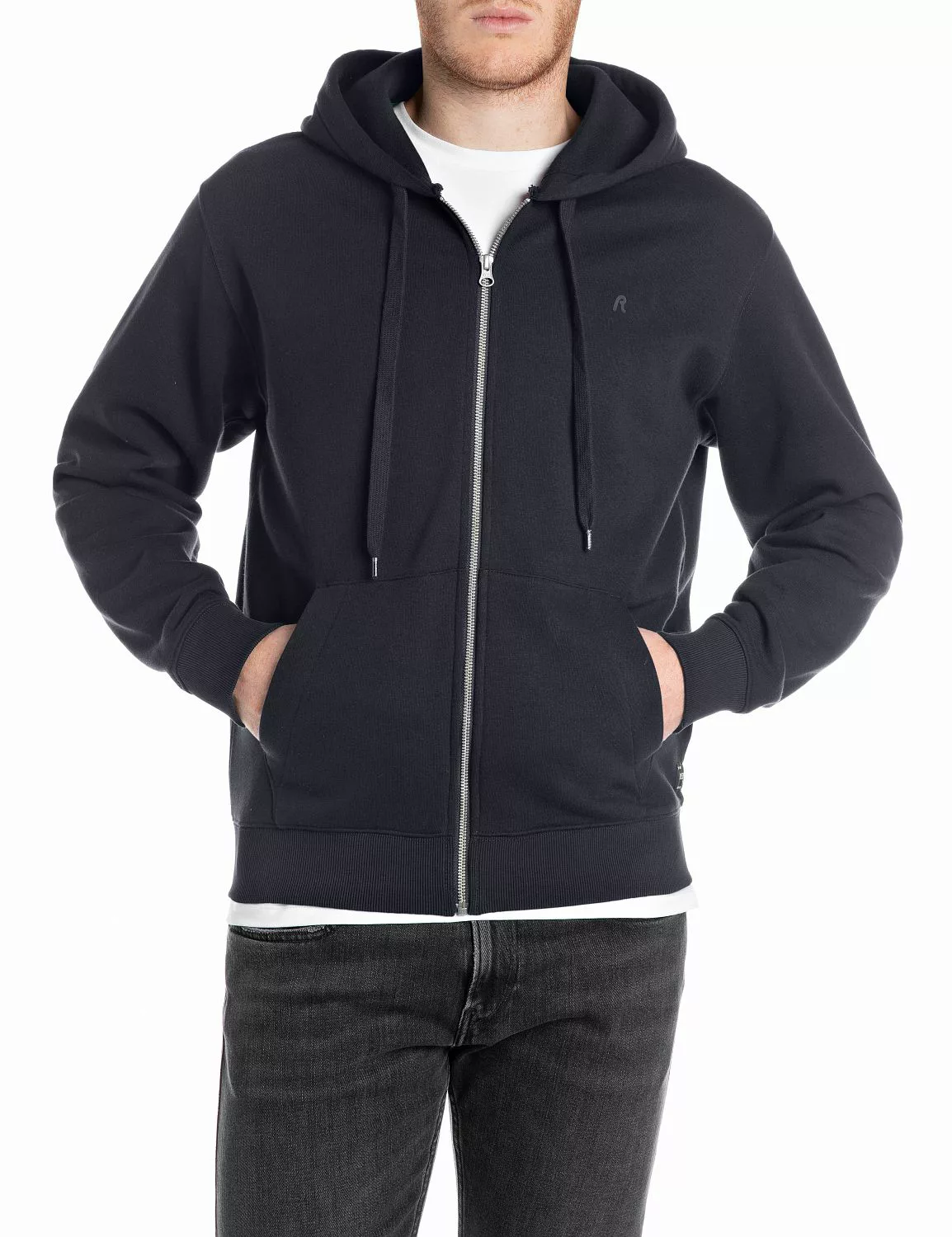 Replay Sweatshirt Herren Sweatjacke - Zip-Jacke, Kapuze, einfarbig günstig online kaufen