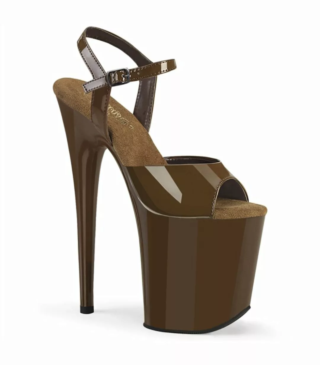 FLAMINGO-809 High Heels Sandalette - Braun | Pleaser  (Schuhgröße: EUR 40) günstig online kaufen