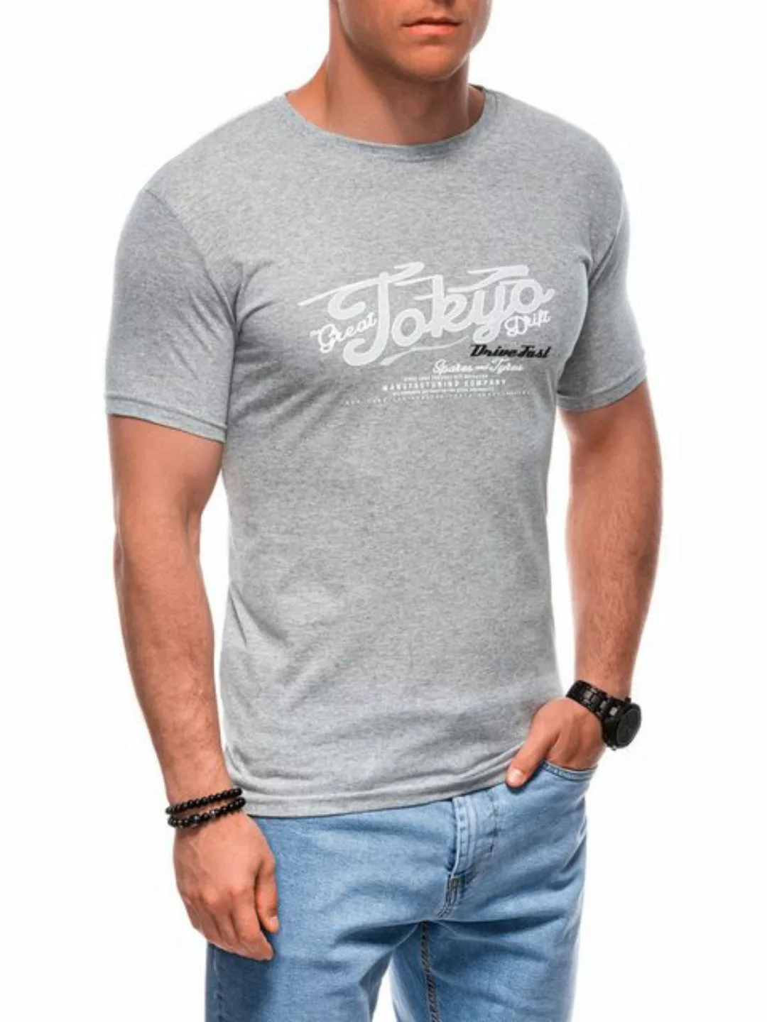 Edoti Print-Shirt Herren-T-Shirt Regular Fit. günstig online kaufen