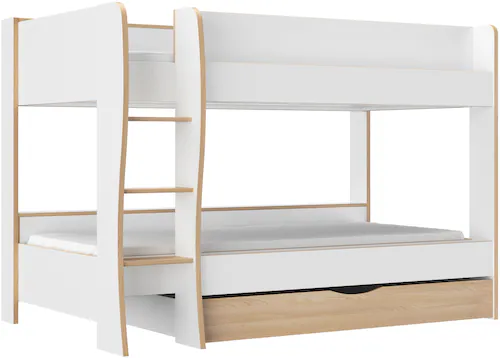 Gami Kinderbett "ROOMY", Hochbett mit zwei Liegeflächen und Bettkasten günstig online kaufen