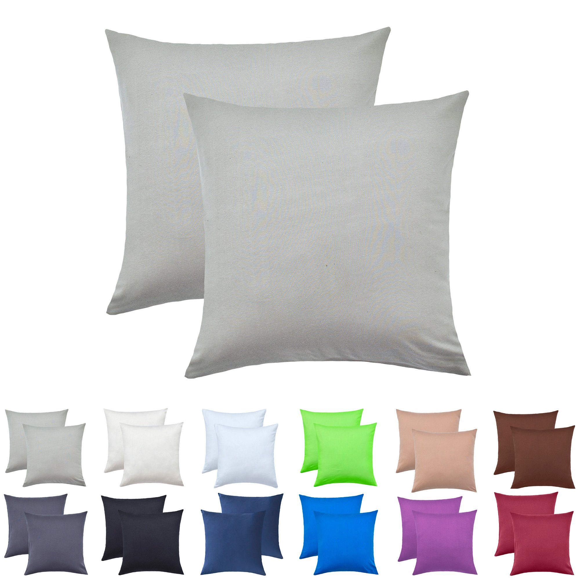 NatureMark Kissenbezüge 2er Pack Jersey Kissenbezug günstig online kaufen