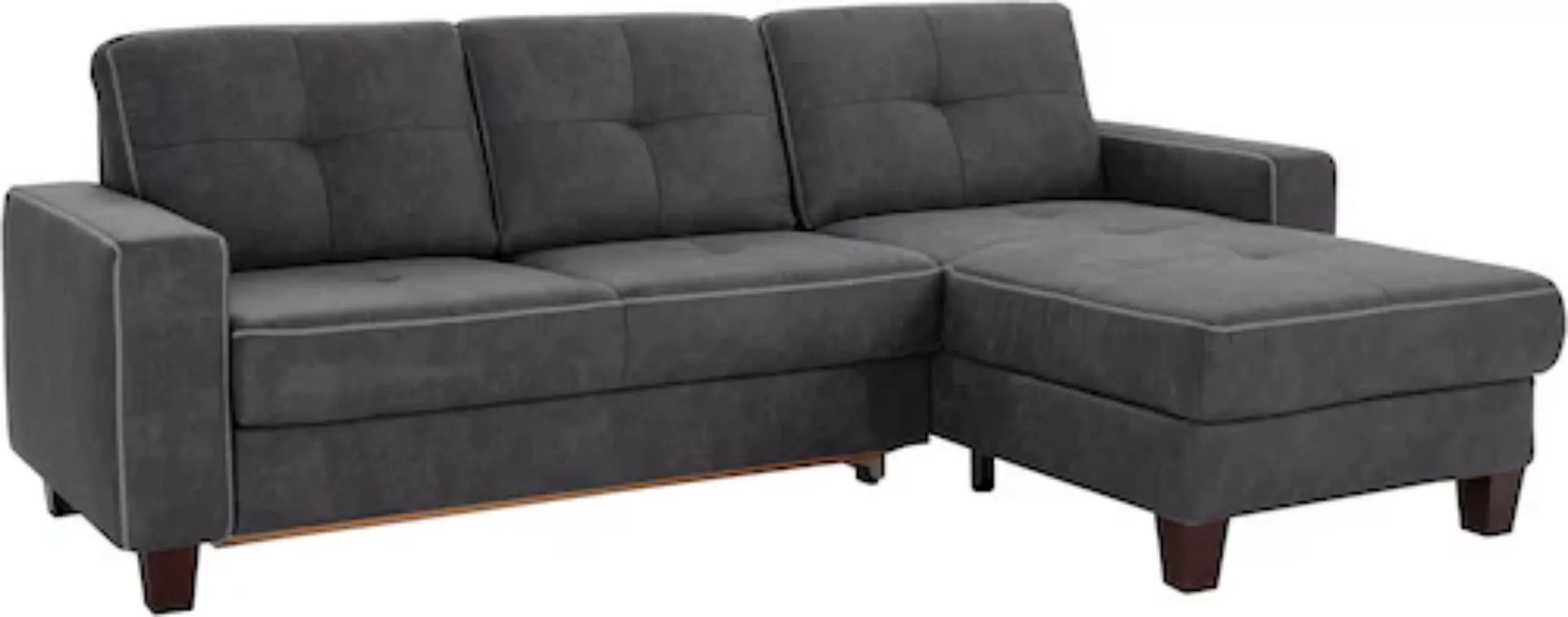 Places of Style Ecksofa »Varese«, wahlweise mit Bettfunktion und Vorziehfun günstig online kaufen