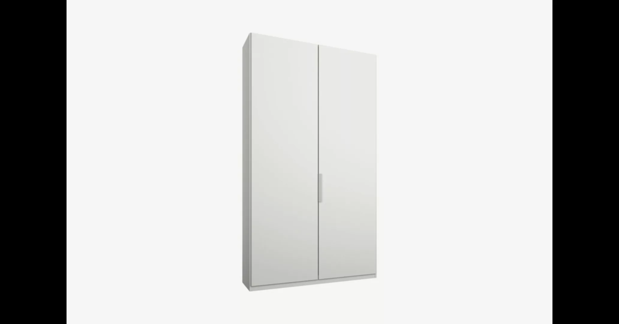 Caren Kleiderschrank mit 2 Tueren (100 cm), Premium in Weiss - MADE.com günstig online kaufen