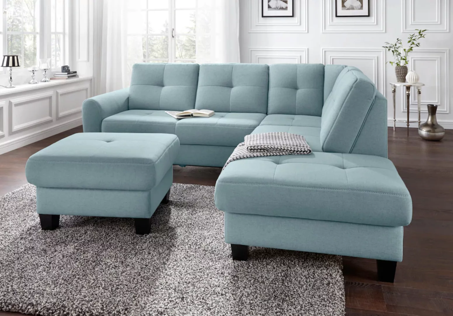 sit&more Ecksofa "Varese L-Form", mit Federkern, wahlweise mit Bettfunktion günstig online kaufen