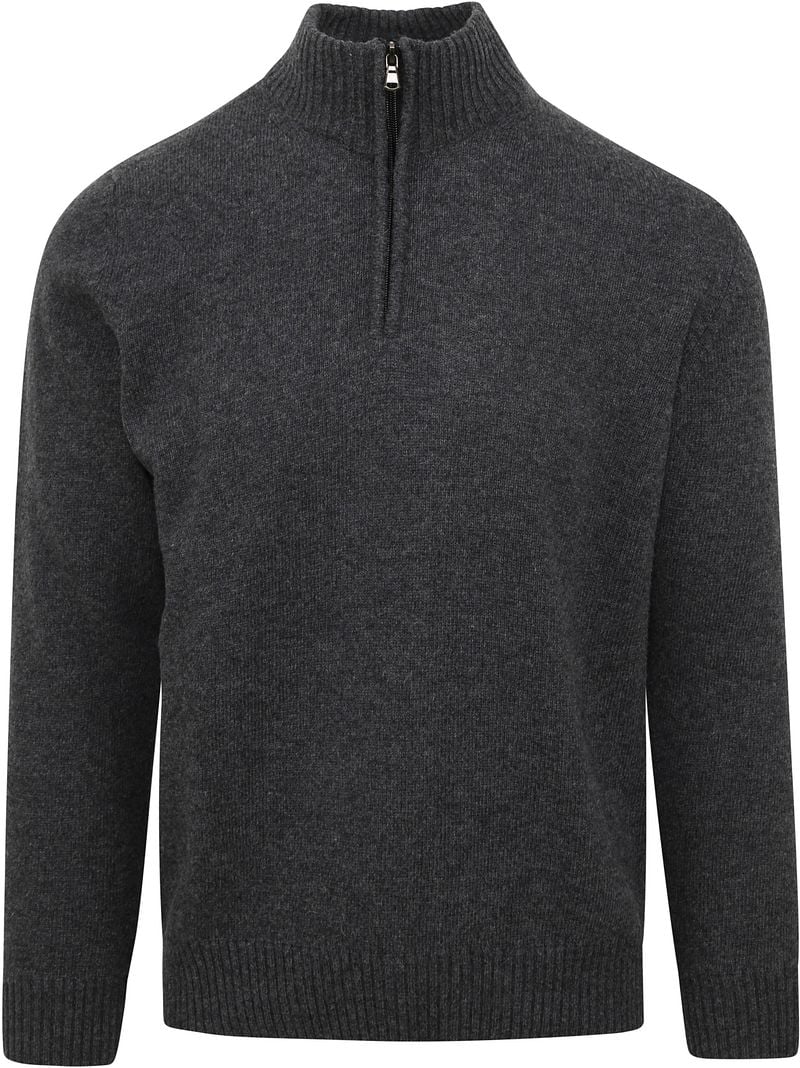 Suitable Half Zip Pullover Wool Blend Anthrazit - Größe XXL günstig online kaufen