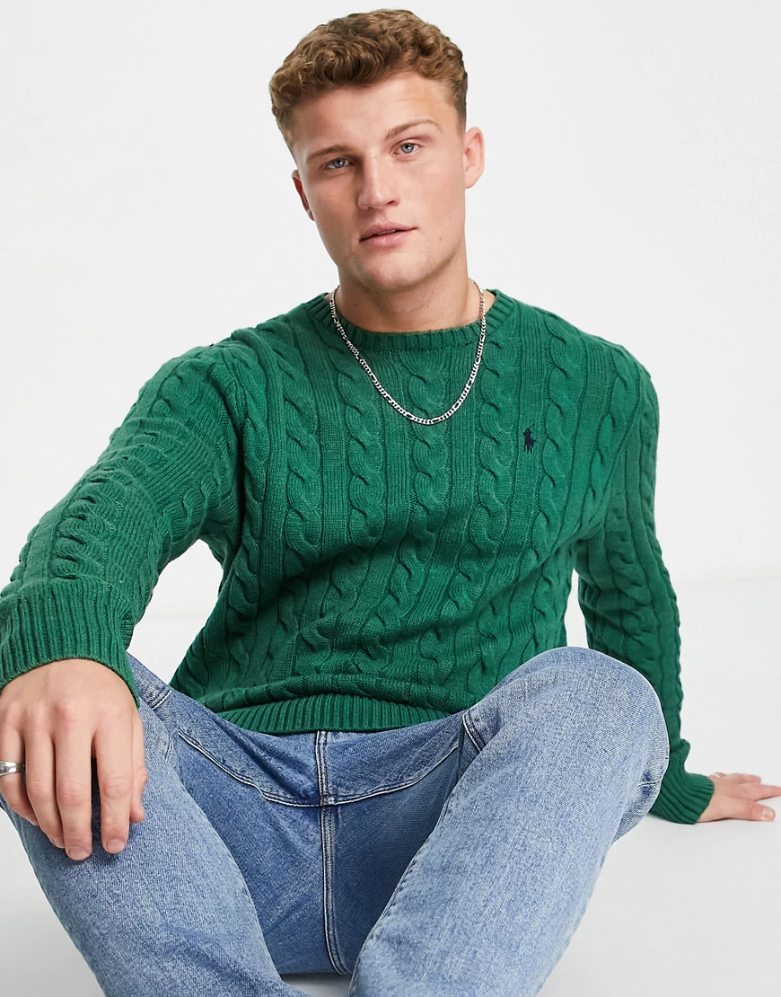 Ralph Lauren Strickpullover POLO RALPH LAUREN Cable Knit Sweater Zopfstrick günstig online kaufen