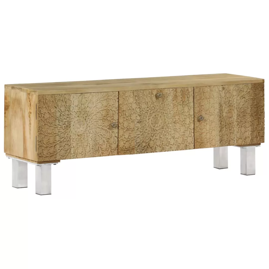 Tv-schrank Mangoholz Massiv 118 X 30 X 45 Cm günstig online kaufen