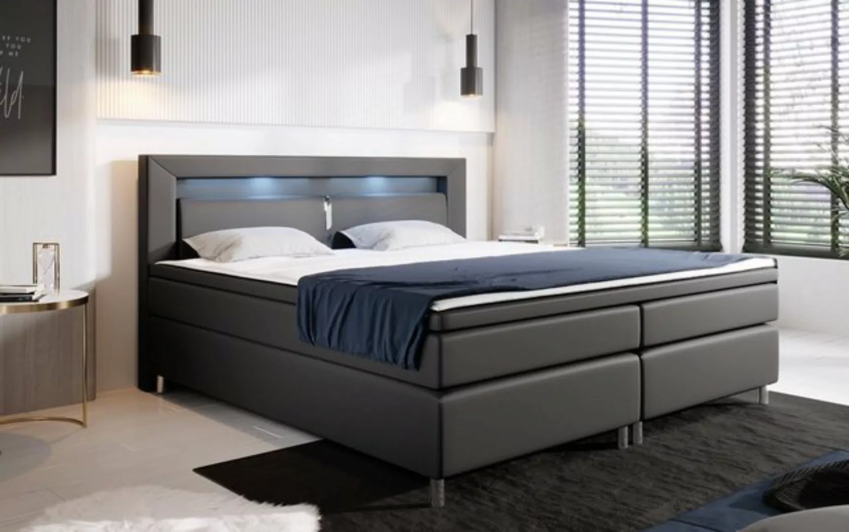 Baidani Boxspringbett Hypnos, inkl LED, Topper und Matratze günstig online kaufen