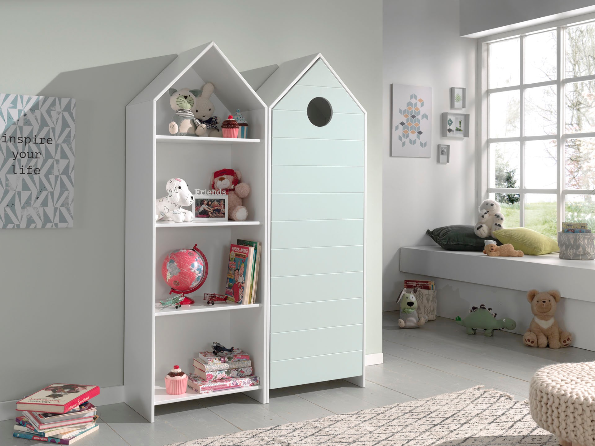 Vipack Jugendzimmer-Set "Casami, best. aus 1 Schrank mit Drehtür, 1 Regalsc günstig online kaufen