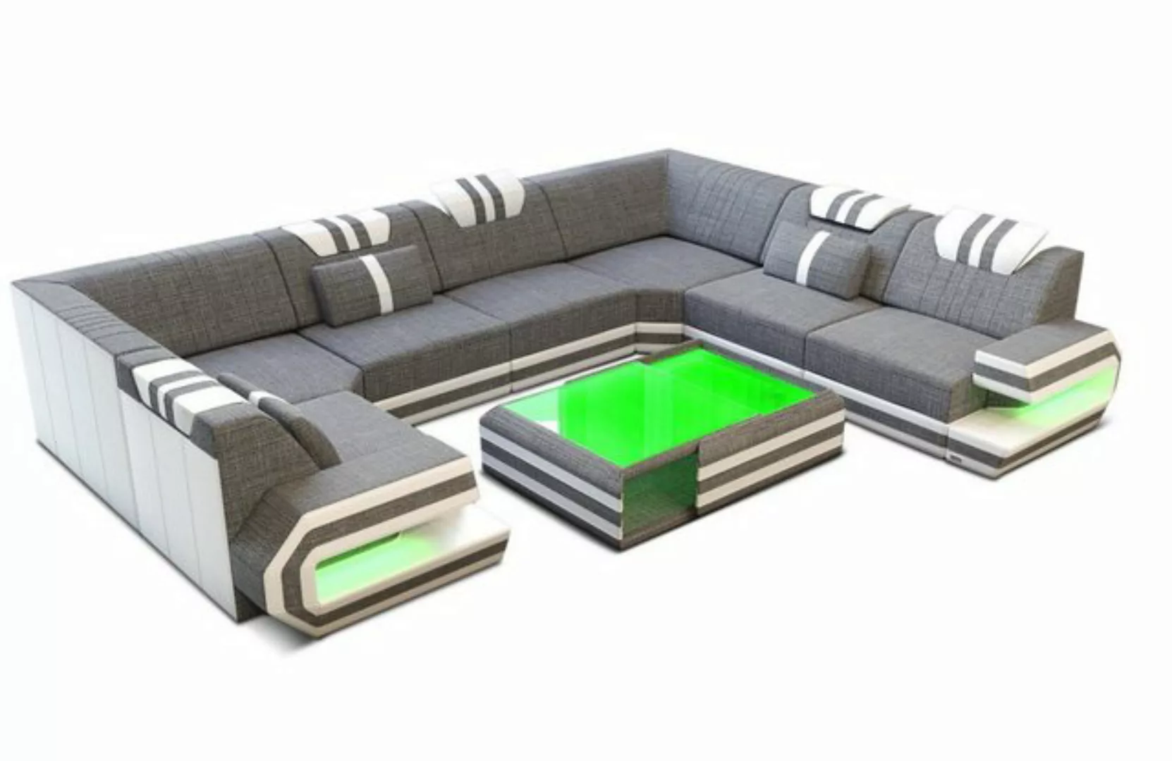 Sofa Dreams Wohnlandschaft Design Polster Stoff Sofa Ragusa U Form H Strukt günstig online kaufen