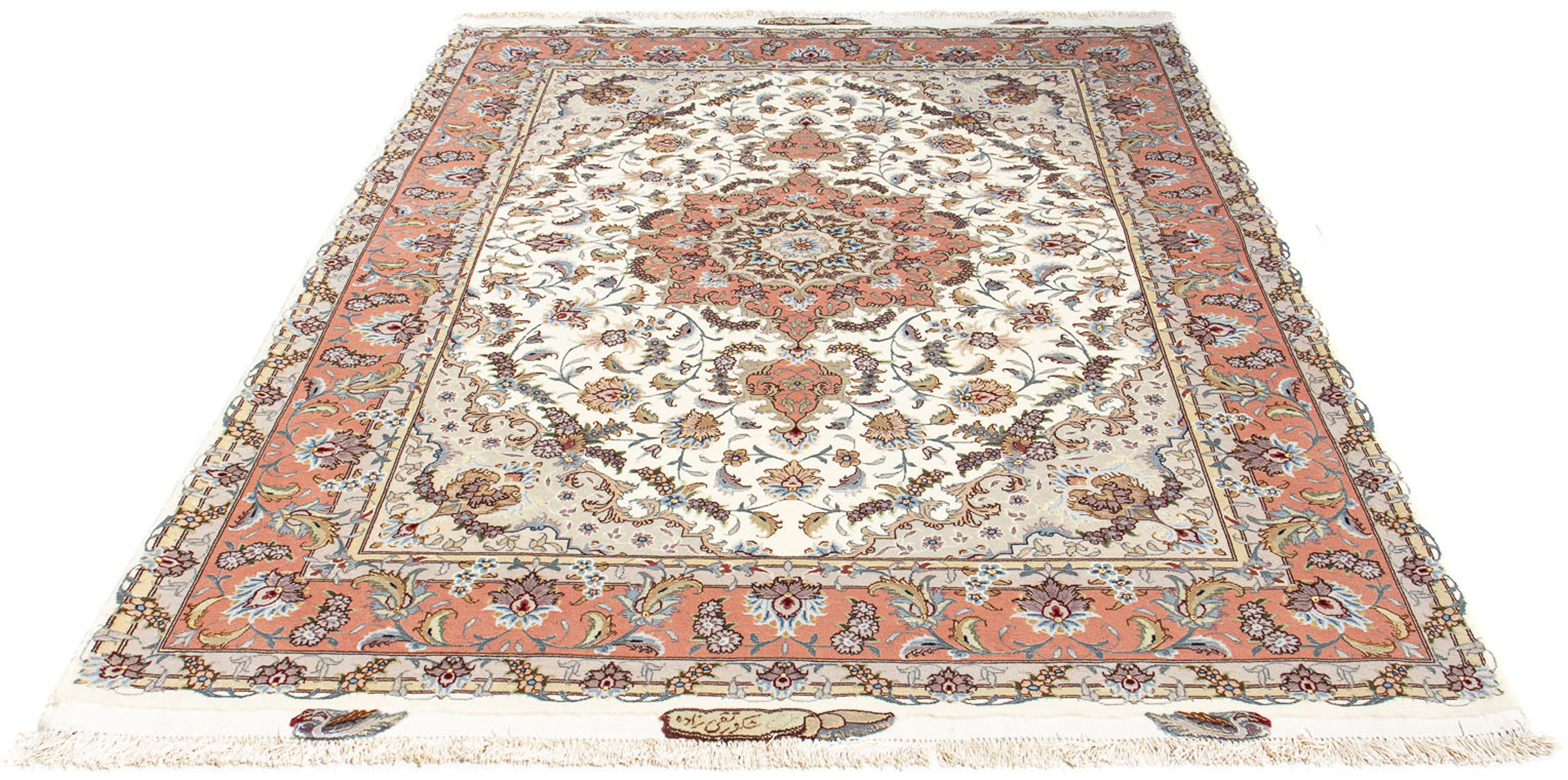 morgenland Orientteppich »Täbriz - 200 x 153 cm - beige«, rechteckig, Wohnz günstig online kaufen