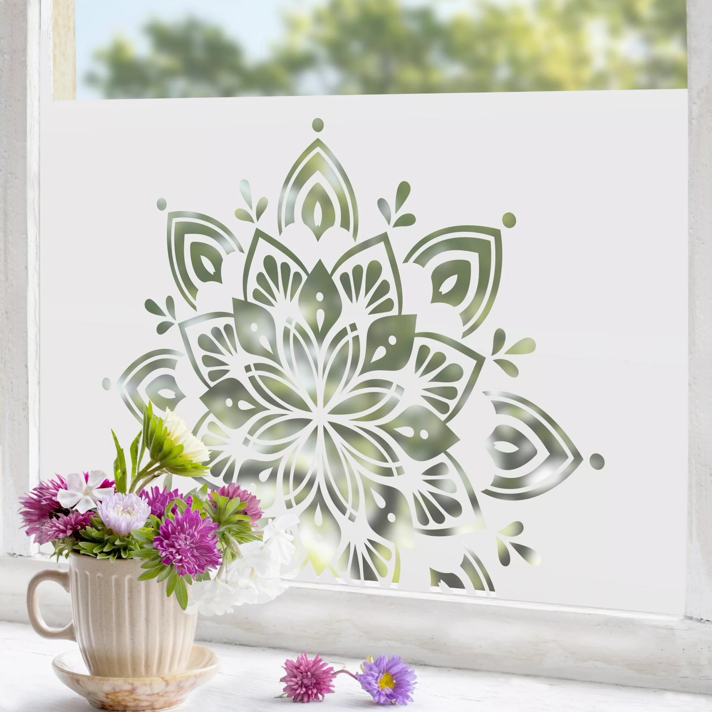 Fensterfolie Mandala Ornament II günstig online kaufen
