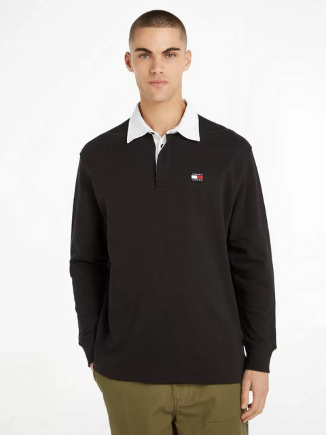 Tommy Jeans Langarm-Poloshirt TJM BADGE RUGBY günstig online kaufen