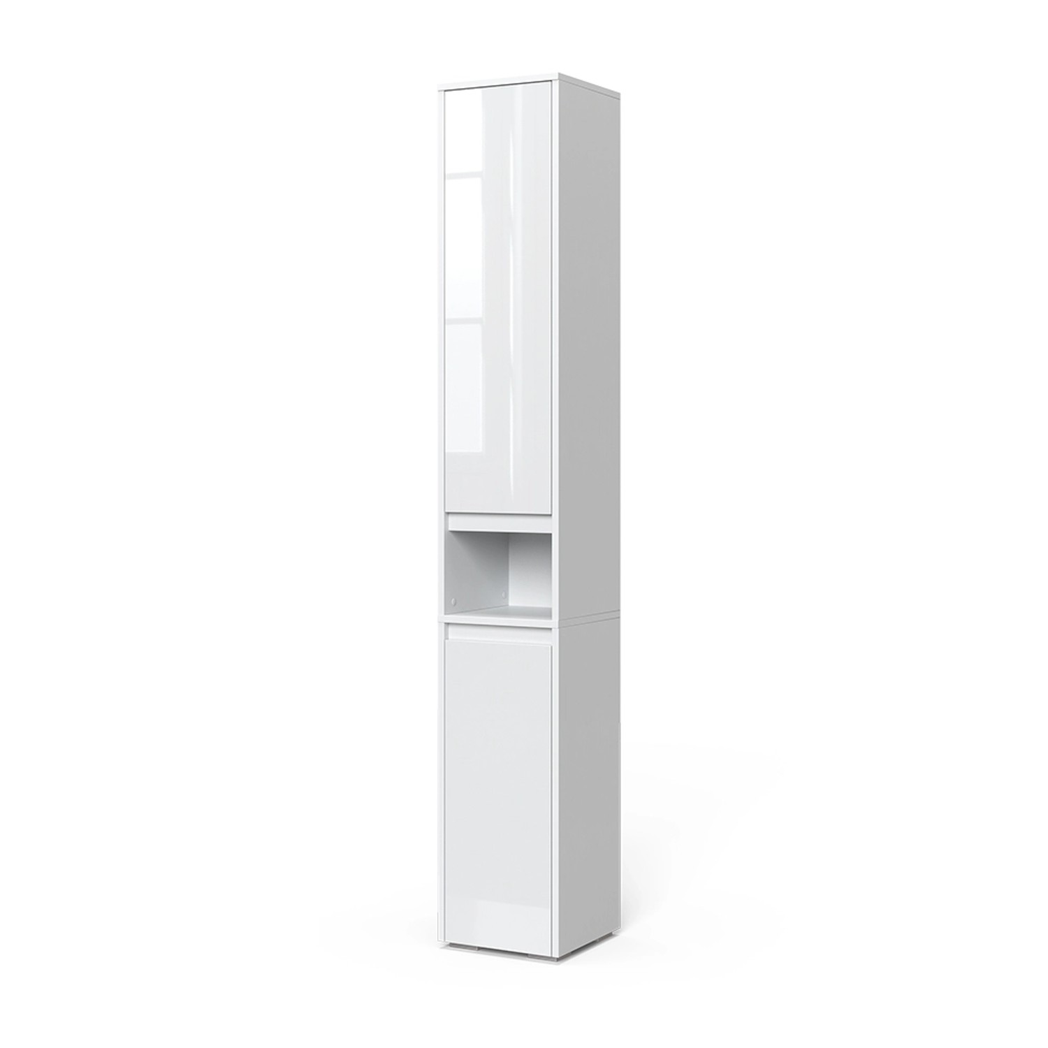 Vicco Hochschrank Majest, Weiß/Weiß Hochglanz, 30.2 günstig online kaufen