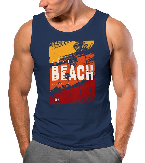 Neverless Tanktop Herren Tank-Top Sommer Venice Beach Surfing Motiv Aufdruc günstig online kaufen