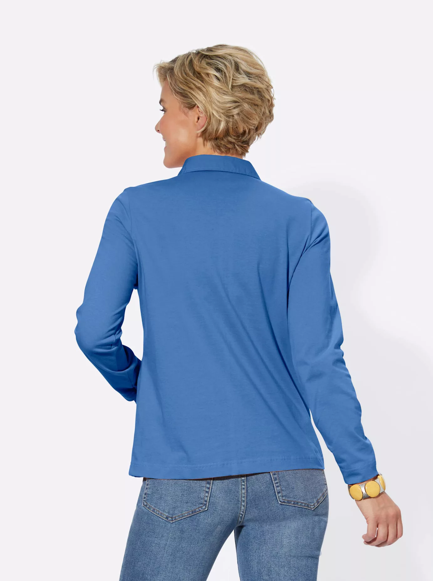 Casual Looks Langarm-Poloshirt "Poloshirt", (1 tlg.) günstig online kaufen
