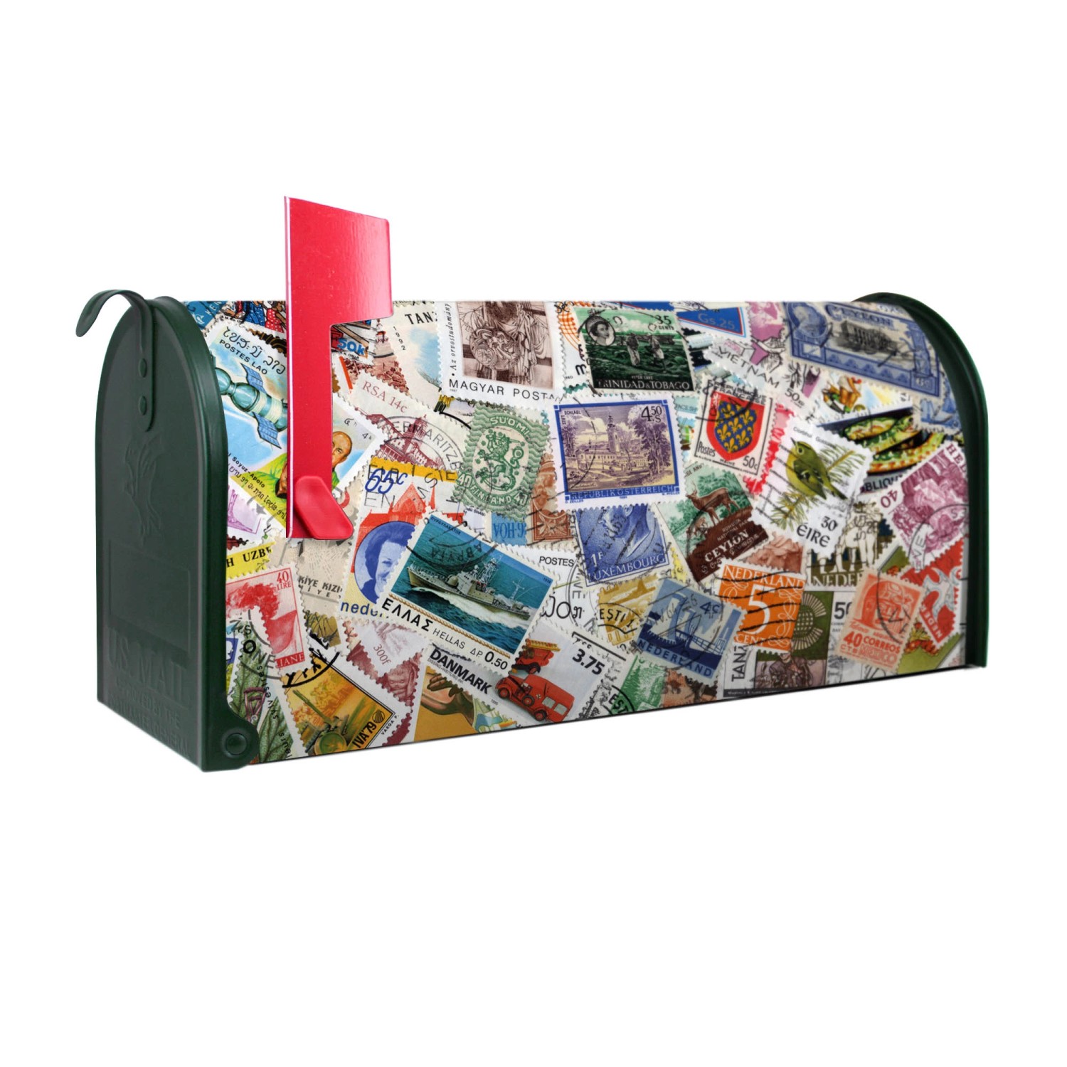 Banjado Amerikanischer Briefkasten Grün 48x22x16cm US Mailbox Letterbox Pos günstig online kaufen