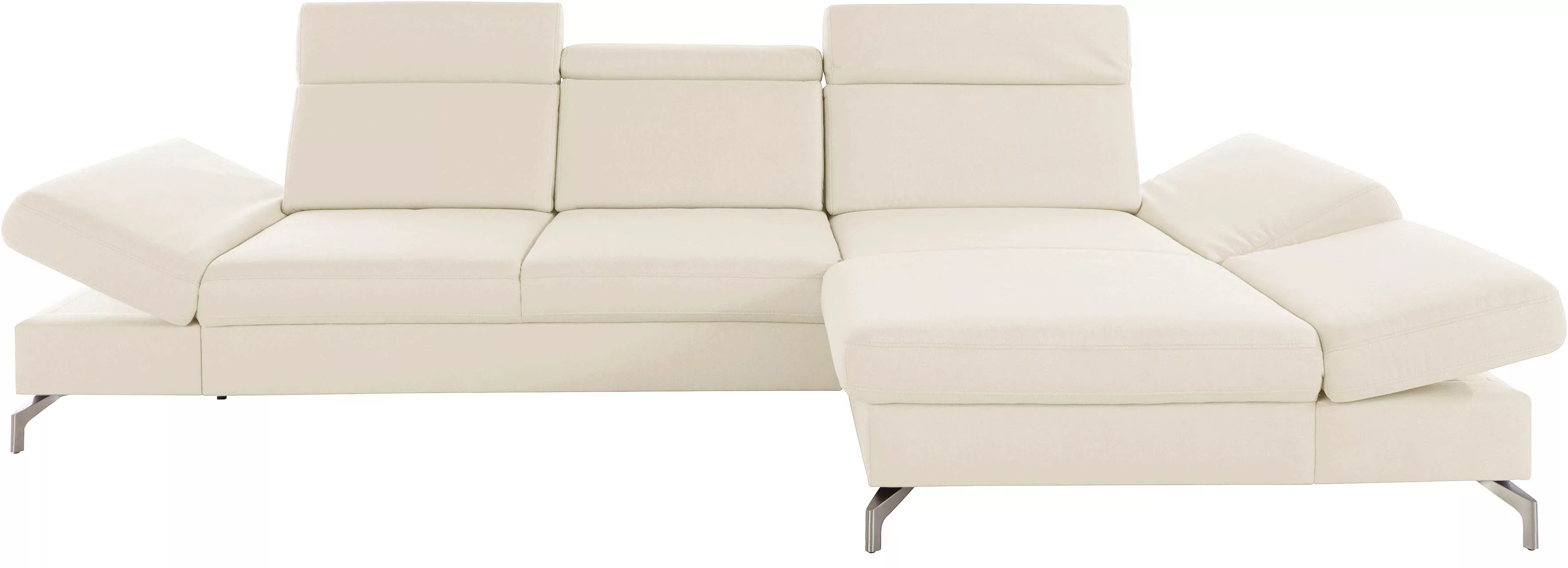 sit&more Ecksofa »Brisbane L-Form«, Fußhöhe 12 cm, inklusive Sitztiefen-, A günstig online kaufen
