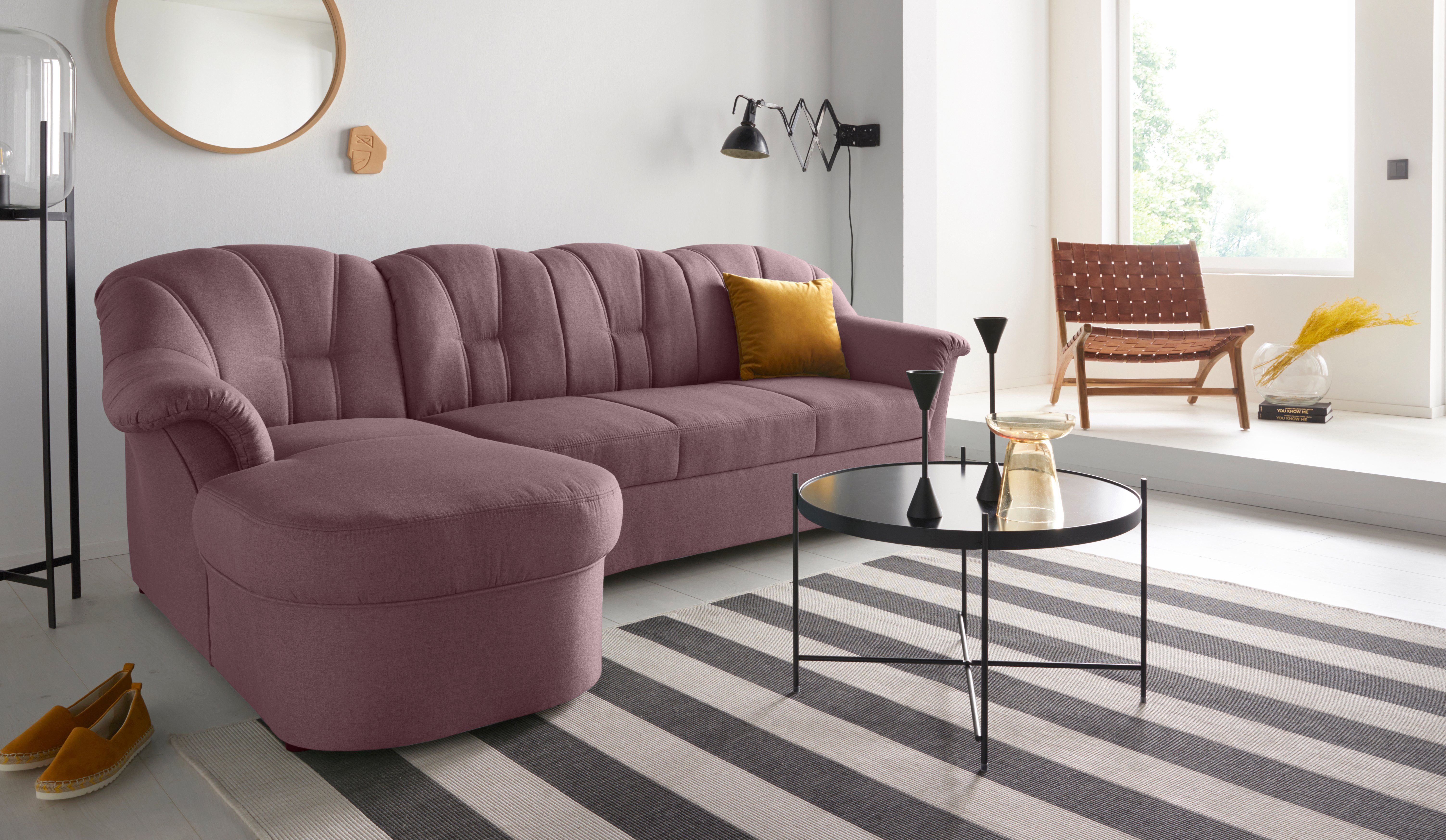 DOMO collection Ecksofa Papenburg L-Form, in großer Farbvielfalt, wahlweise günstig online kaufen