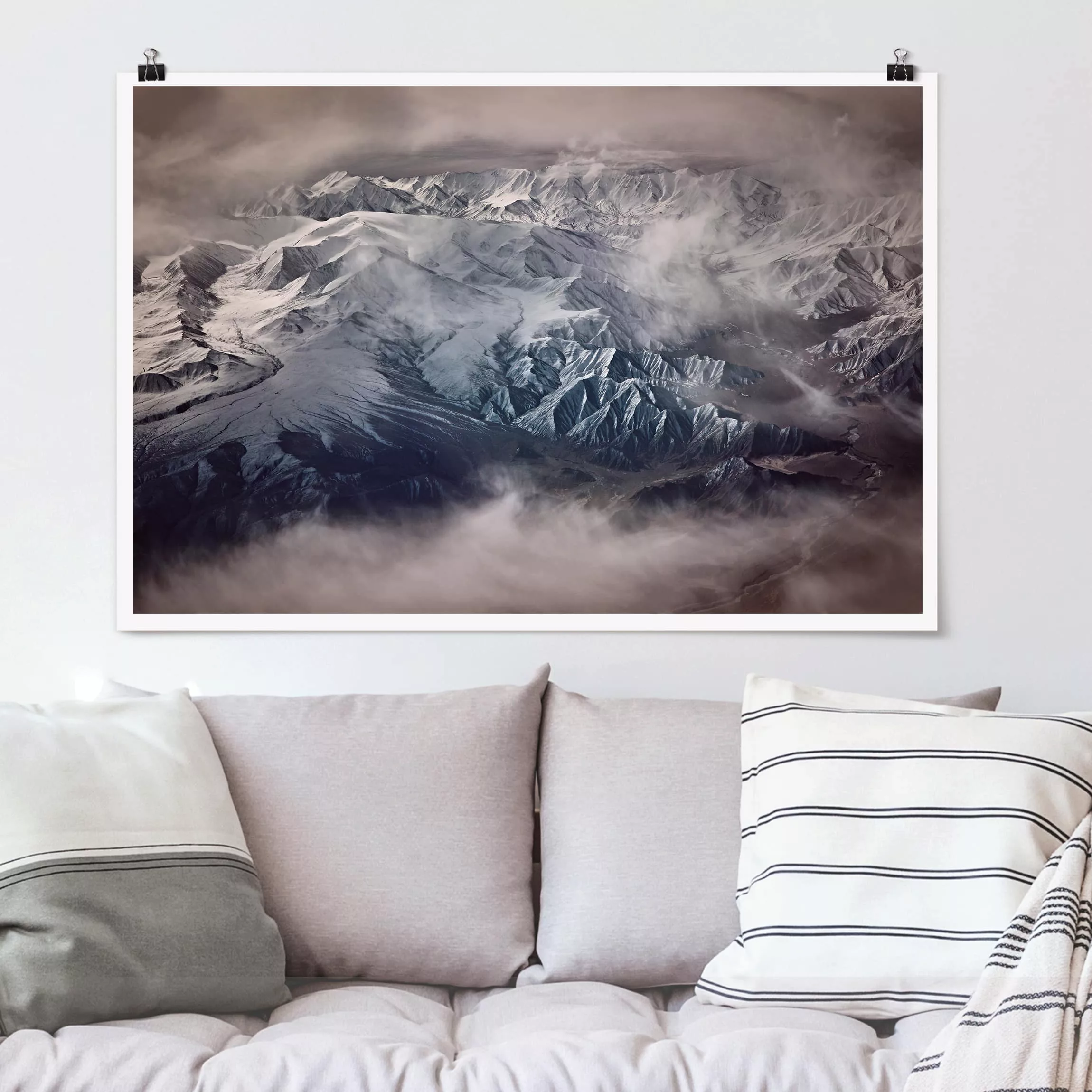 Poster Natur & Landschaft - Querformat Berge von Tibet günstig online kaufen