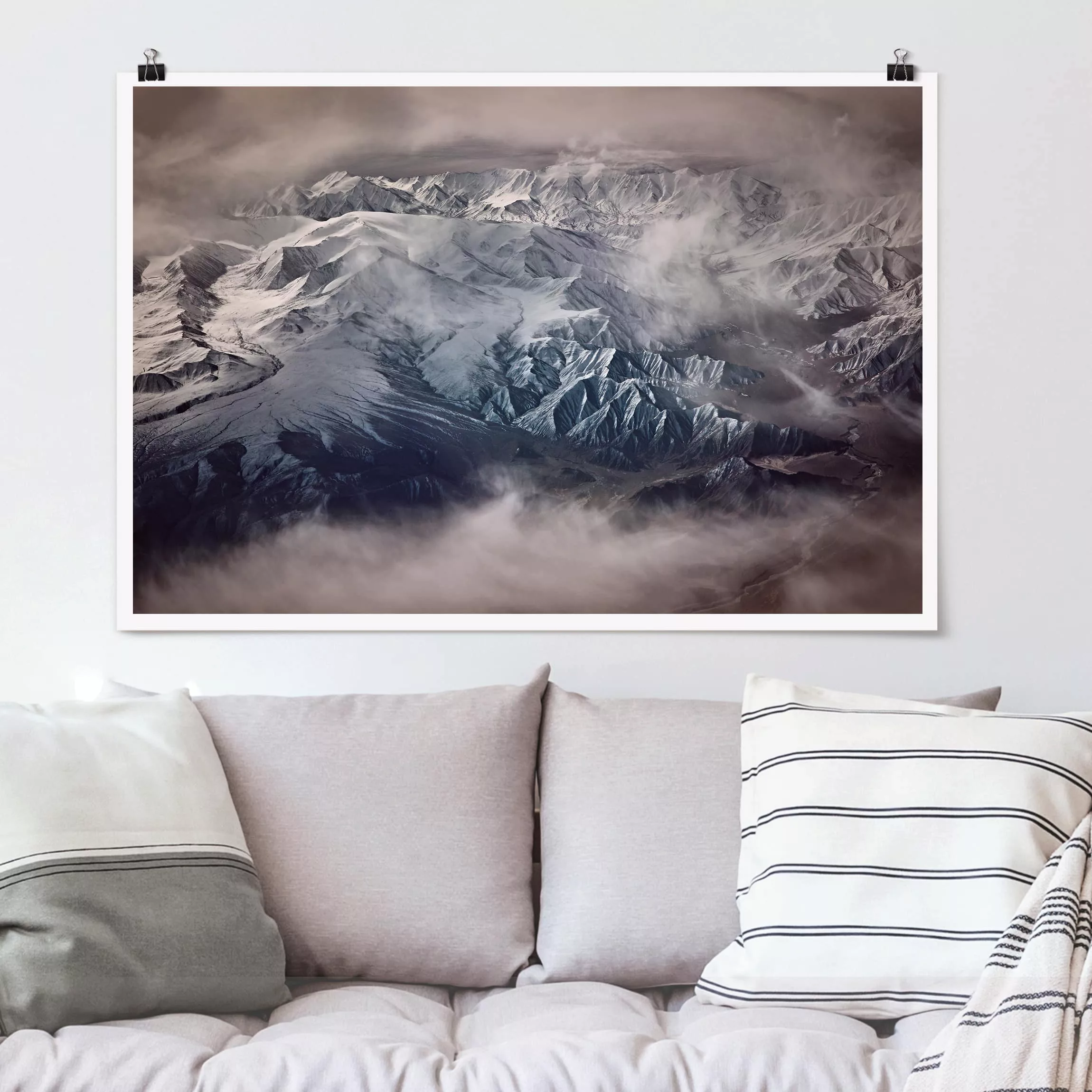 Poster - Querformat Berge von Tibet günstig online kaufen