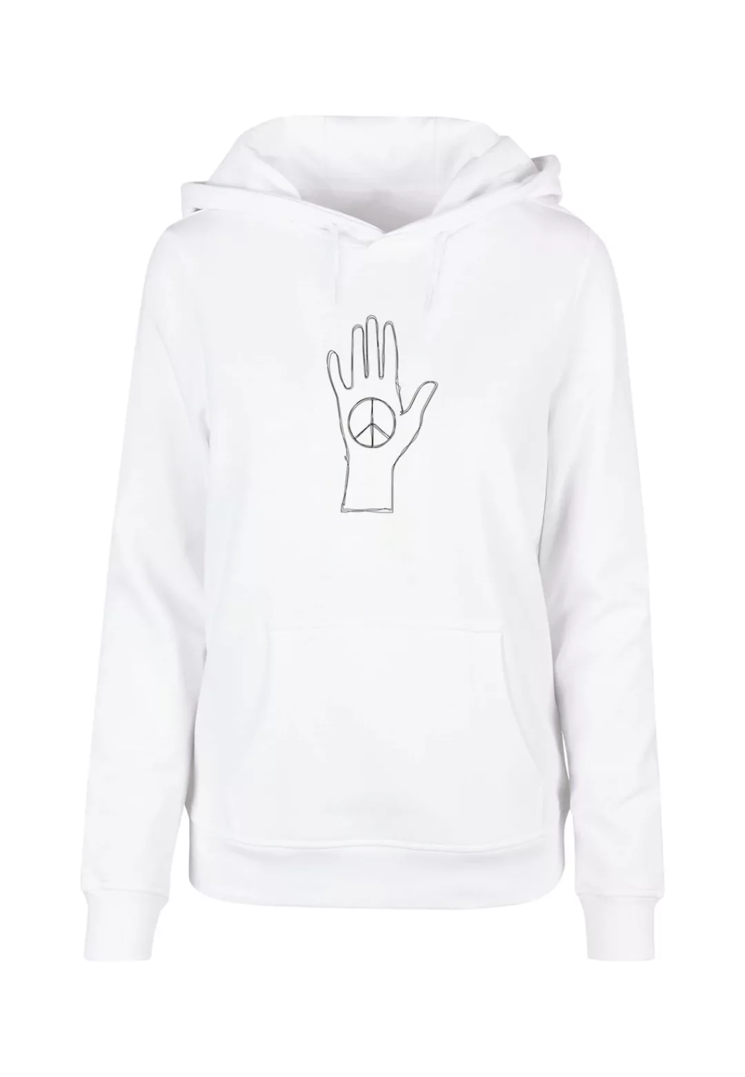 Merchcode Kapuzenpullover "Merchcode Damen Ladies Peace - Scribble Hand Whi günstig online kaufen